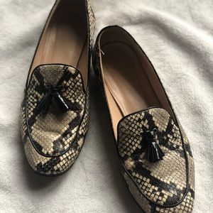 J.Crew loafers in snake pattern US 8.5